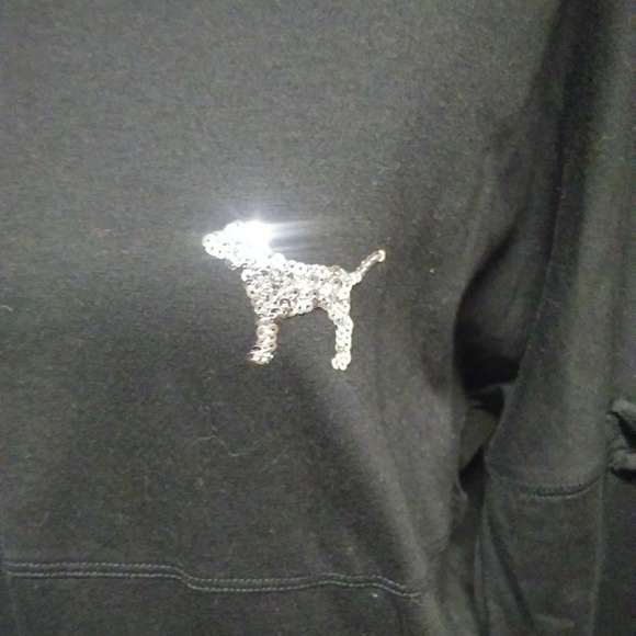 VS PINK | Jersey Style Bling L/S Comfy Tee Black - Picture 3 of 6